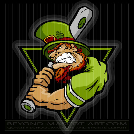 Leprechaun Baseball Graphic Vector Baseball Image Eps