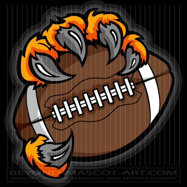 Tiger Football Claw Graphic Vector Football Image