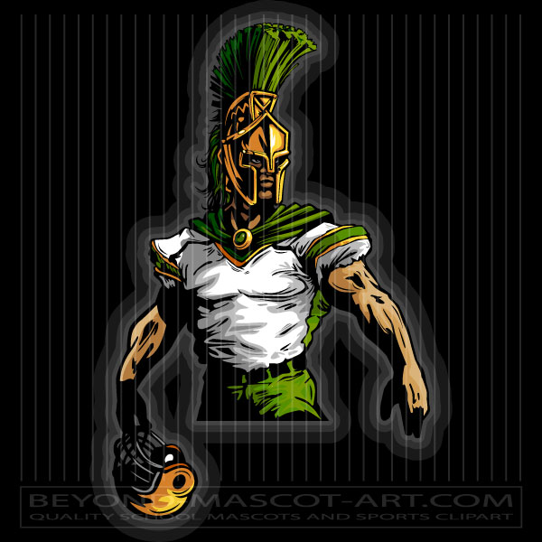Football Mascot Trojan | Football Clip Art Image in Vector Format