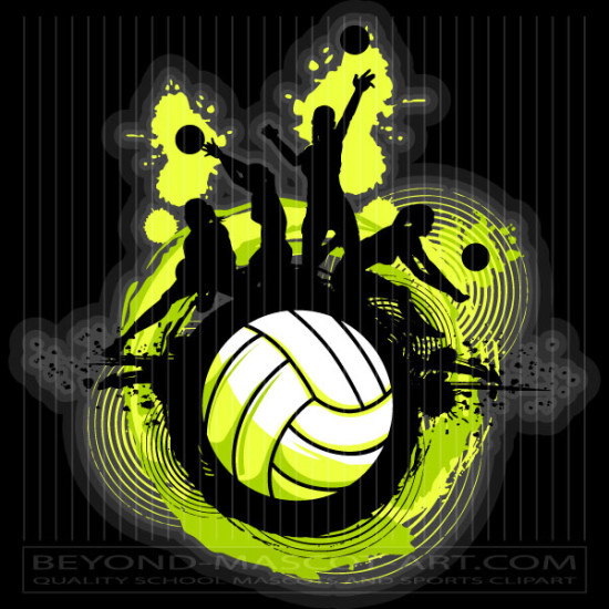 Volleyball Clip Art Design Graphic Vector Volleyball Image