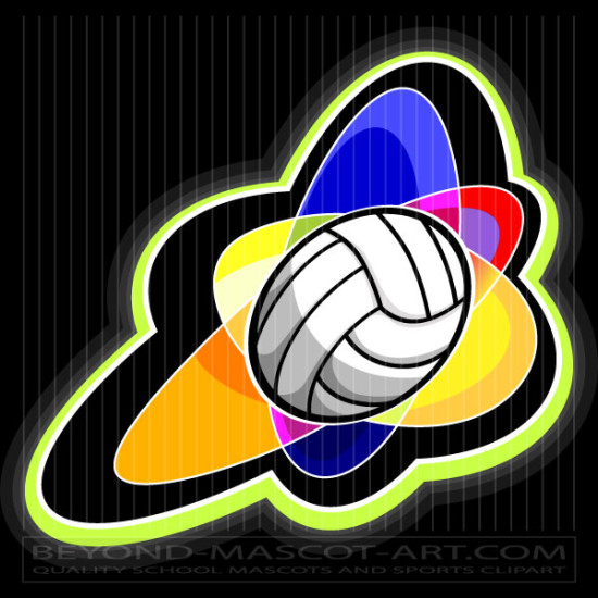 Volleyball Arrows Design | Volleyball Graphic Clip Art Image