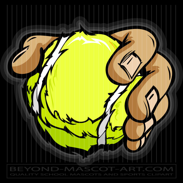 Cartoon Hand Gripping Tennis Ball Cartoon Vector Tennis Image