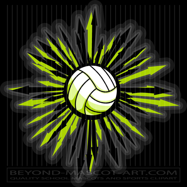 Volleyball Arrows Design | Volleyball Graphic Clip Art Image