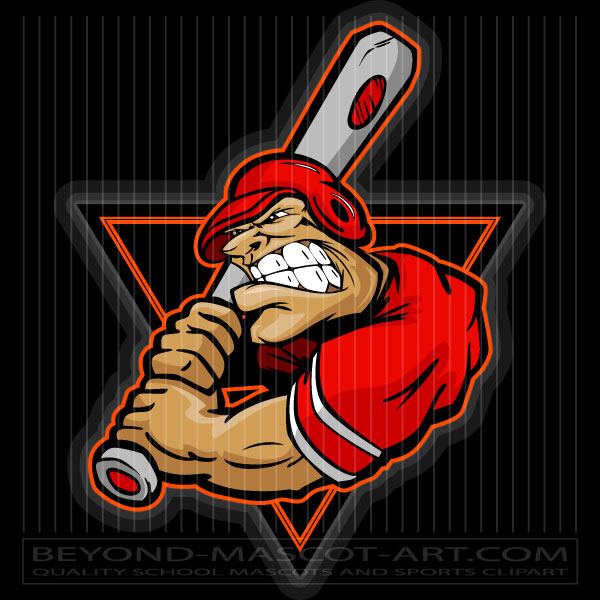 Mad Baseball Player Cartoon Vector Baseball Image