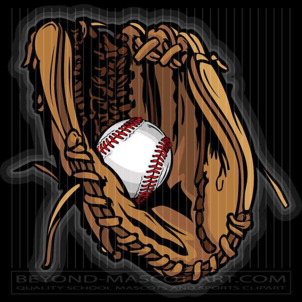 Baseball Glove Clipart - Graphic Vector Baseball Image