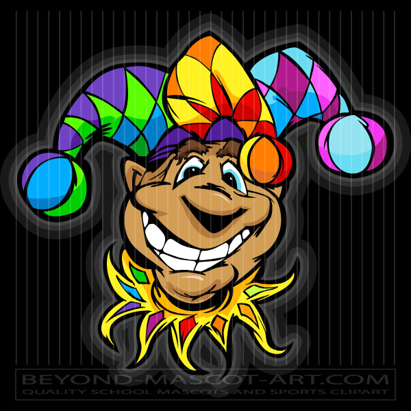 Smiling Jester Cartoon Cartoon Vector Mascot Image