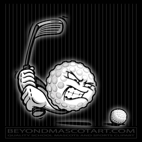 Cartoon Golf Ball Golf Cartoon Clip Art Image In Vector Format   Cartoon Golf Ball BMA 5135 