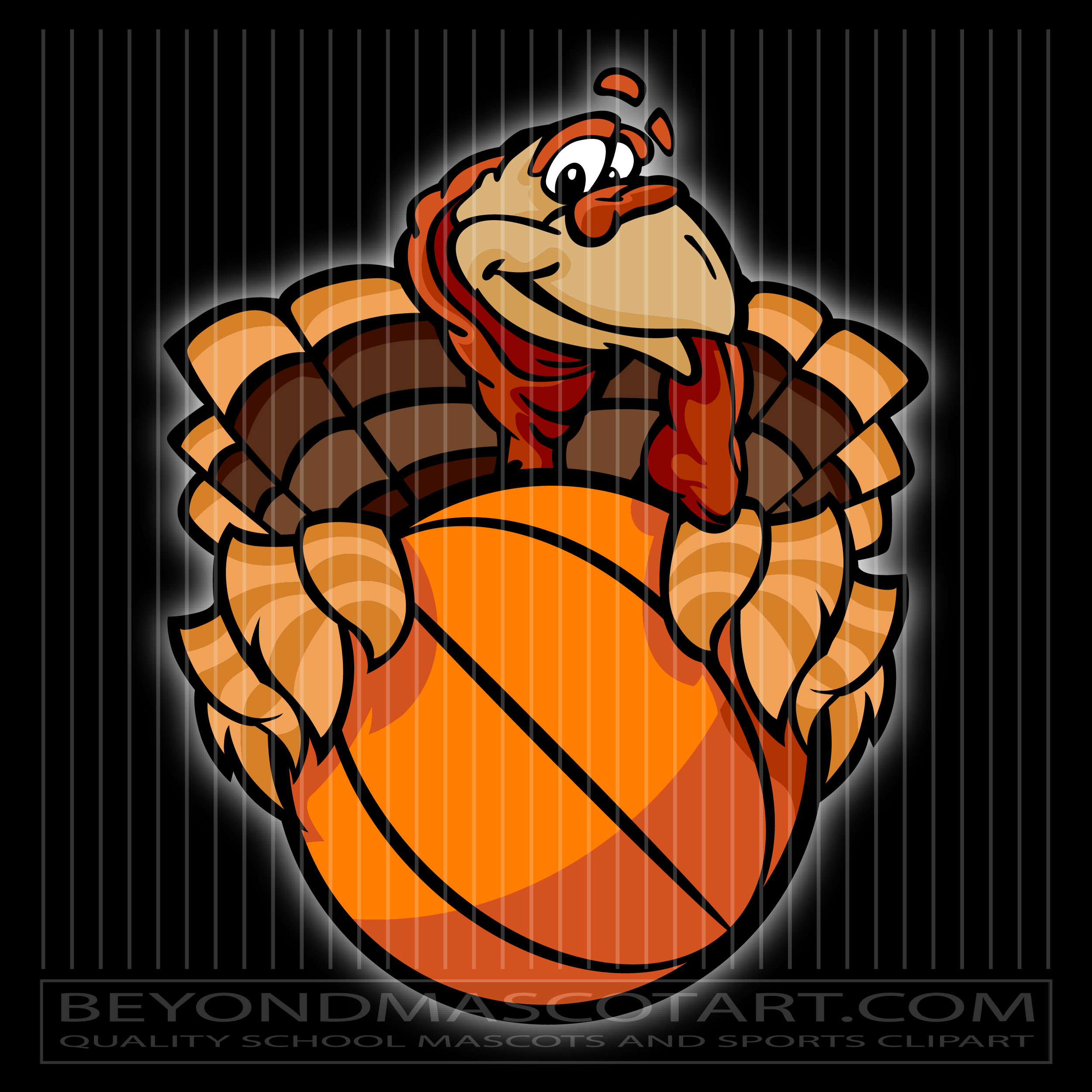 Thanksgiving Basketball Logo Vector Format JPG EPS