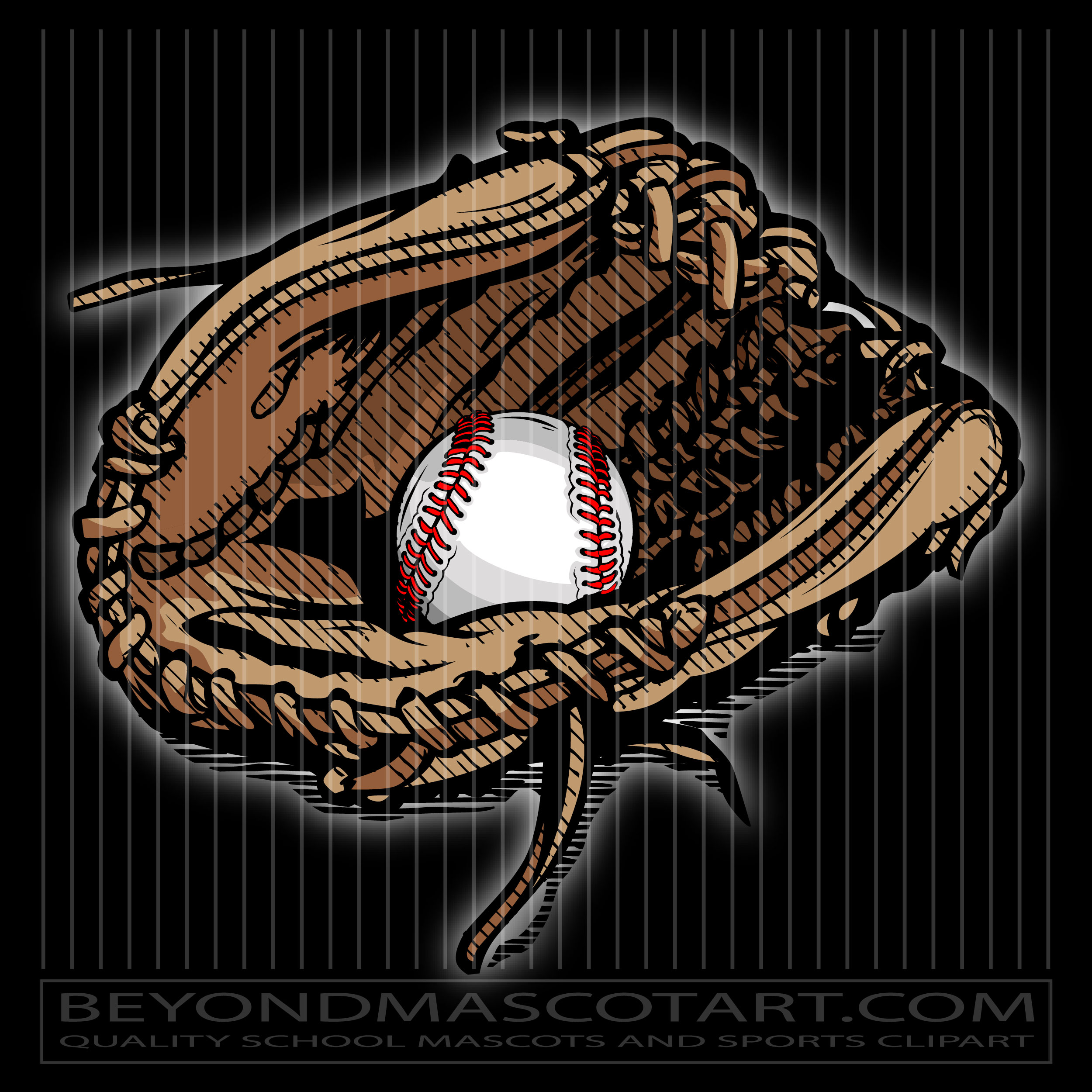 Baseball glove clipart. Baseball glove vector design. Simple