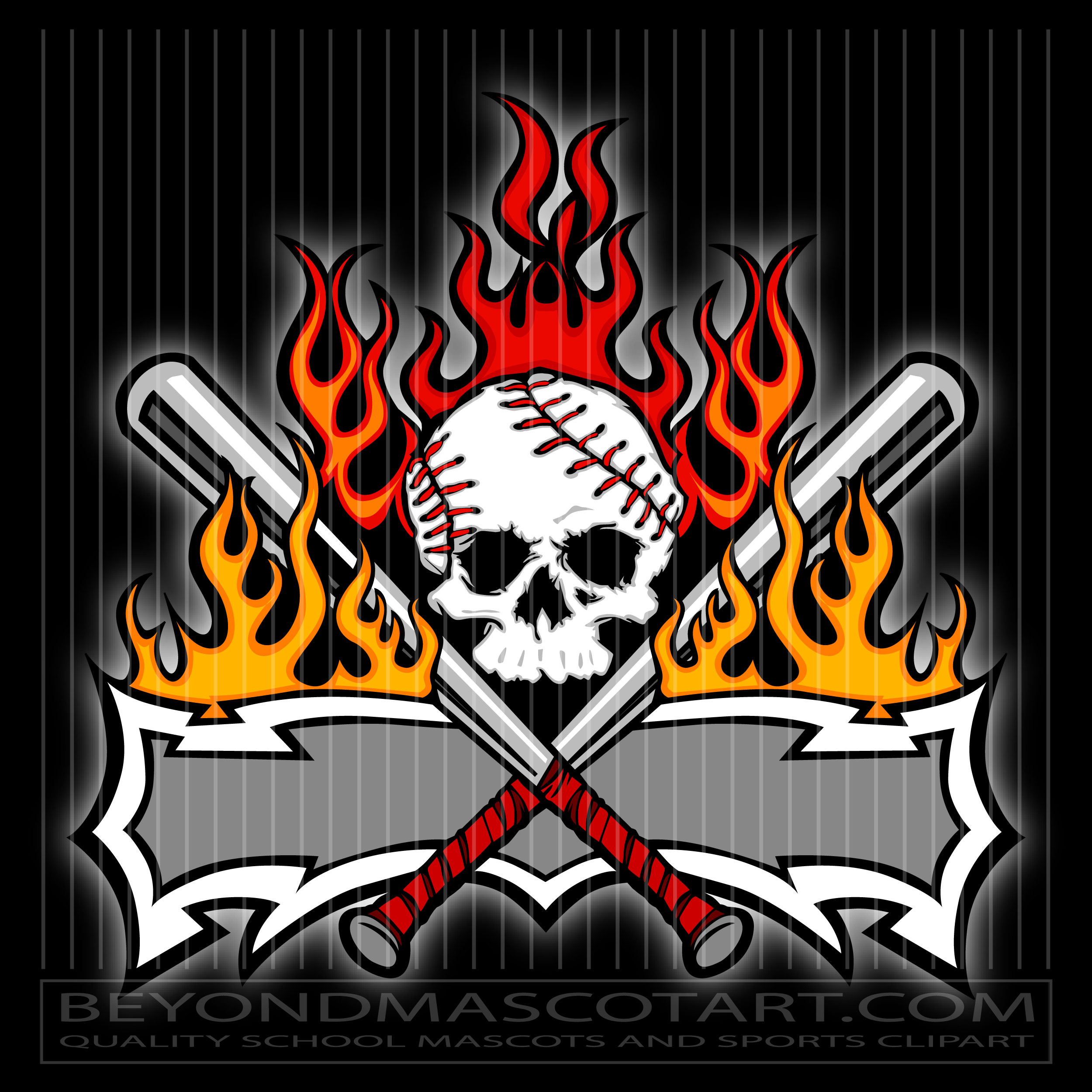 Baseball on fire  Sport icon, Baseball, Vector illustration