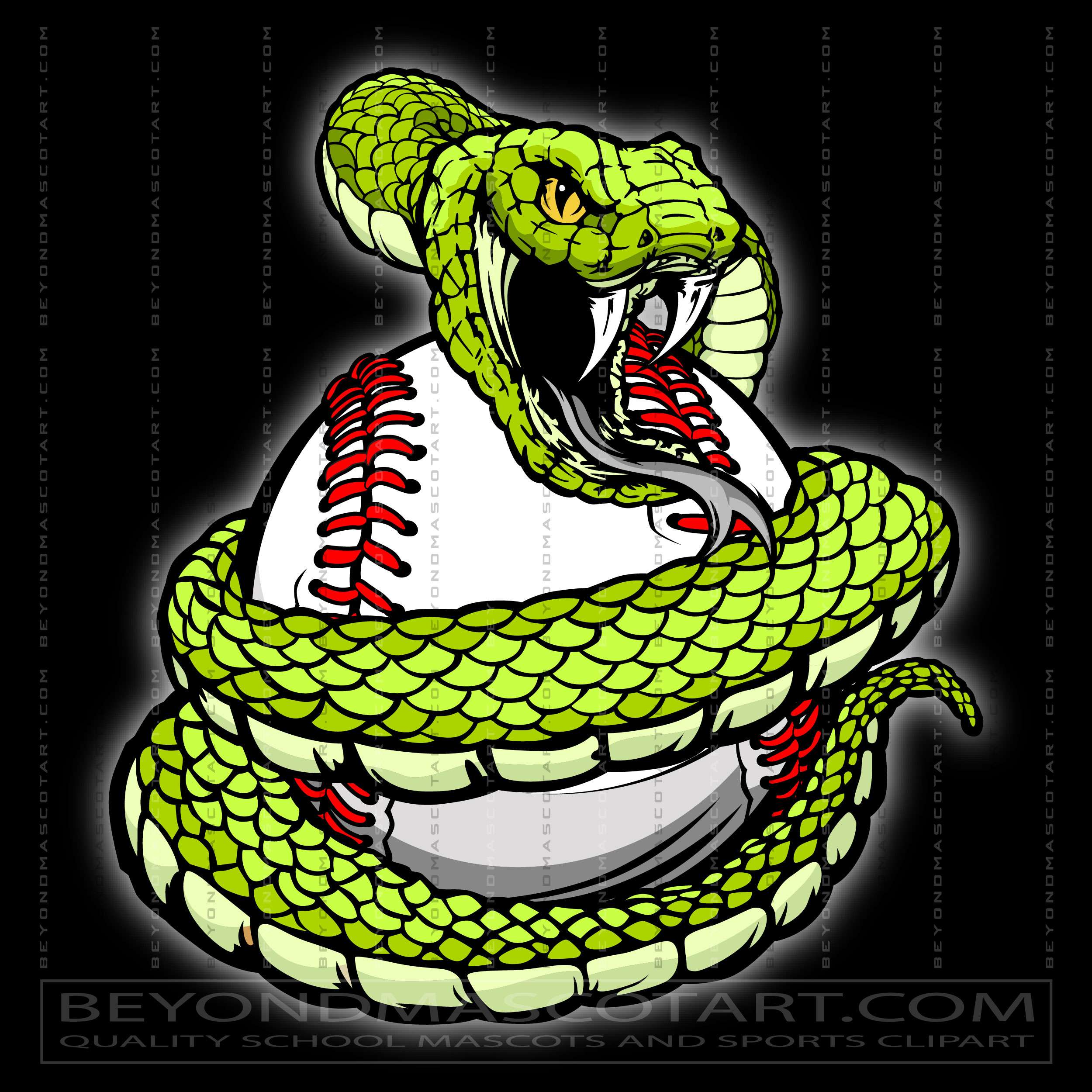 Baseball Snake Design | Vector Format | AI EPS JPG PNG