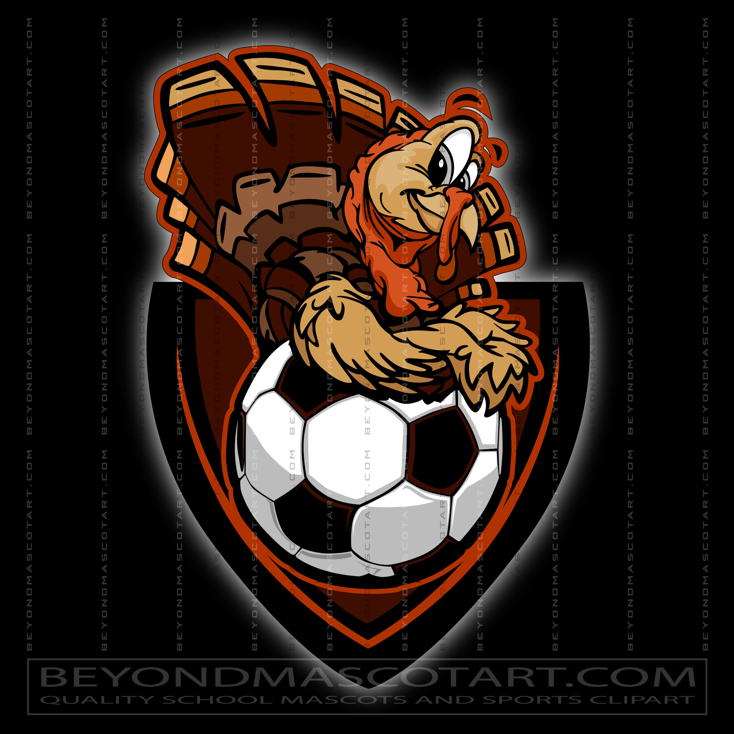 Thanksgiving Turkey Soccer | Vector Format | AI EPS JPG PNG