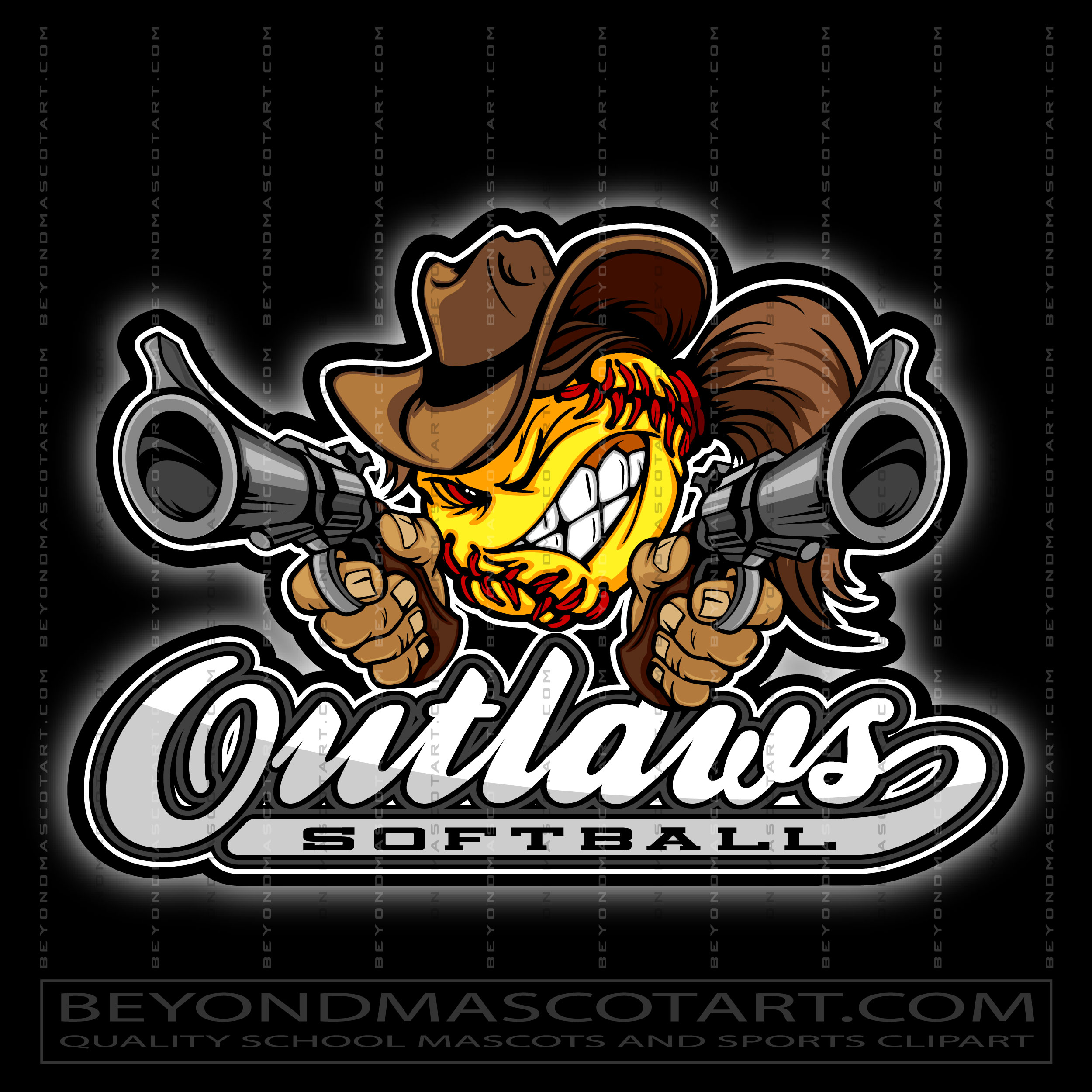 Outlaws Softball Logo | Art Files | AI EPS JPG PNG SVG